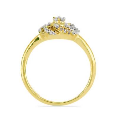 BUY NATURAL WHITE DIAMOND GEMSTONE 14K GOLD CLASSIC RING